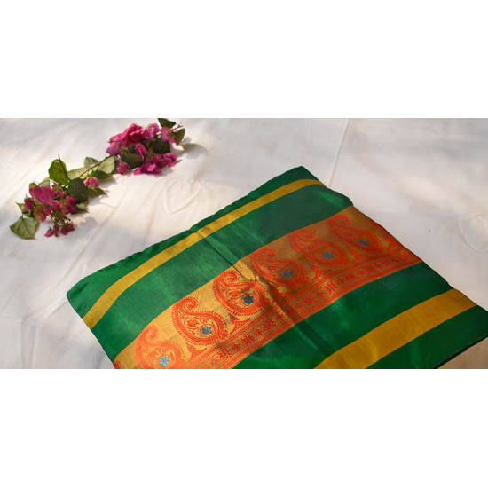 सौमनस | Saumanas ☘ Baluchari Cushion { 36 }  { 16 X 16 inch }